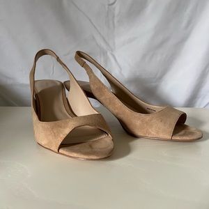 Pelle Moda Tan Suede Heels 2.5 inch